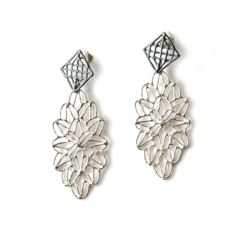 Boucle d'oreille Anna vlahos, argent, photo anna vlahos