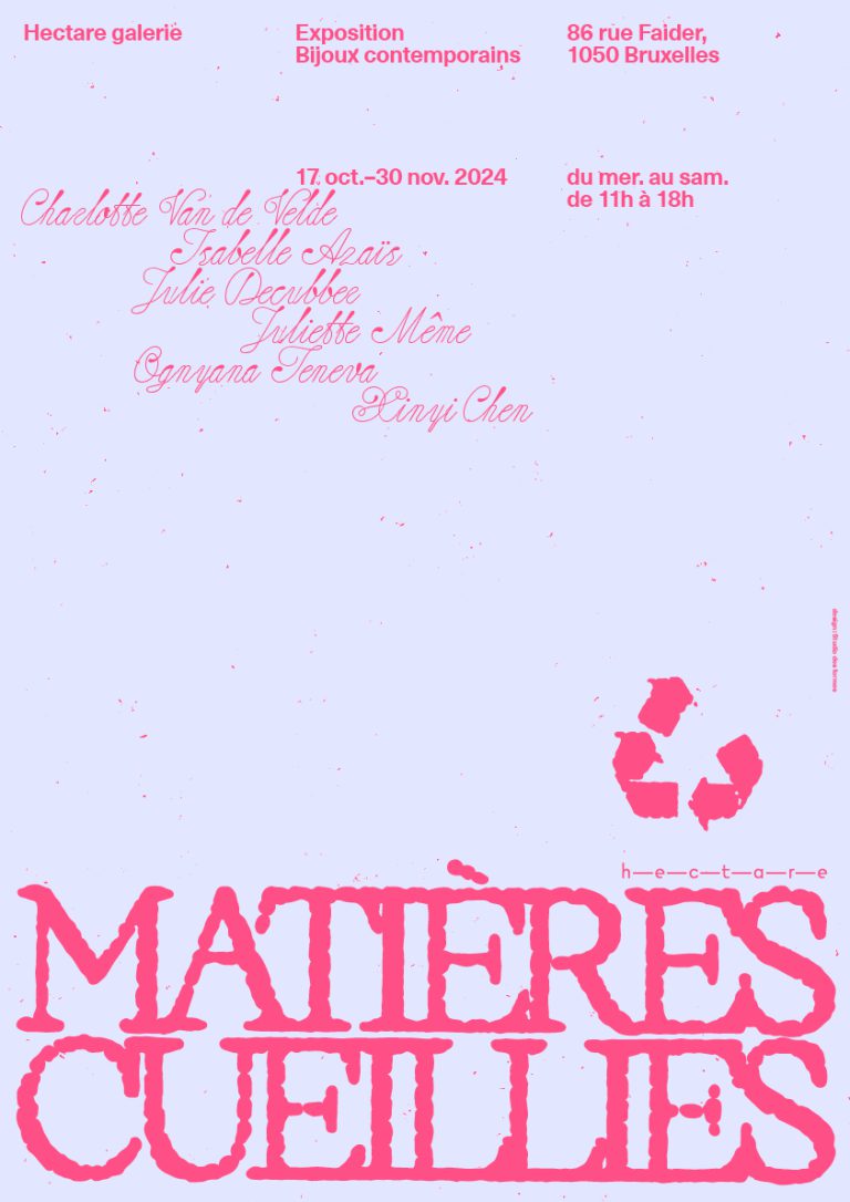 Affiche Matière cueillies exposition Studio Des Formes