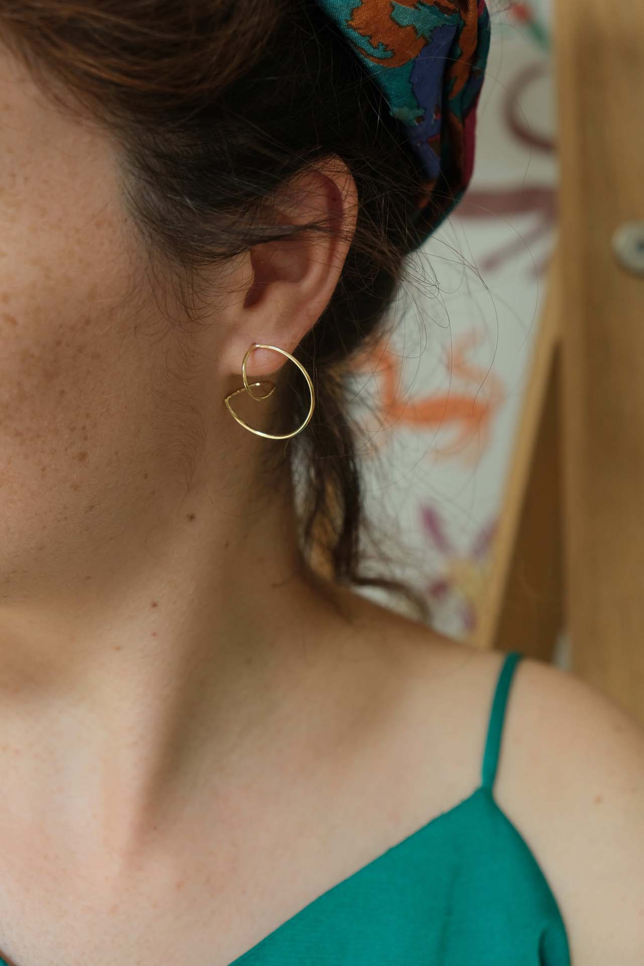 Boucles Sabine Herman Spring or jaune poli