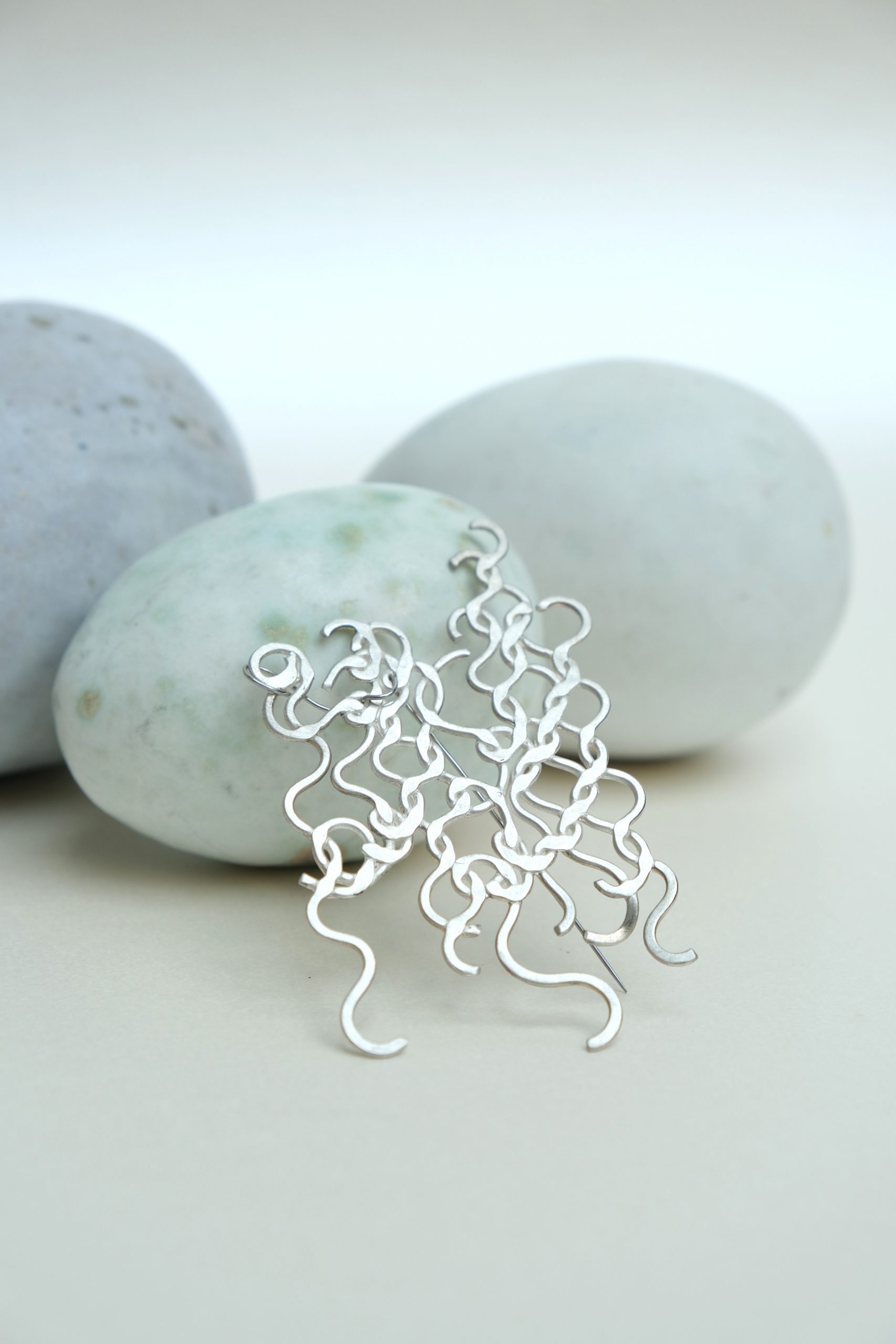 Lou Sautreau Broche Haute Lisse argent poli