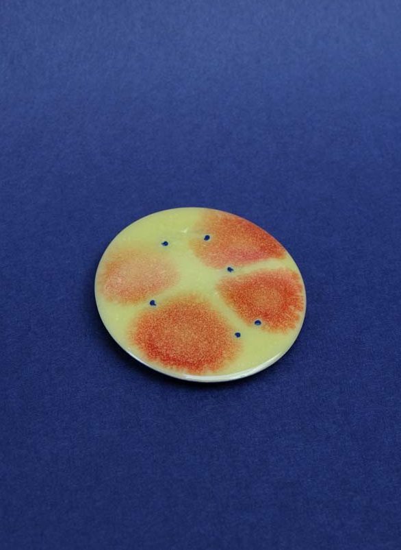 Hectare Broche Nevin Arig jaune résine