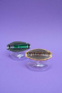 Hectare Broches Incisions verte et jaune Jamila Wallentin