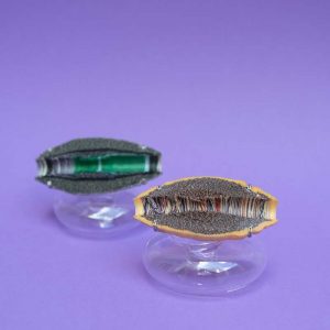 Hectare Broches Incisions verte et jaune Jamila Wallentin