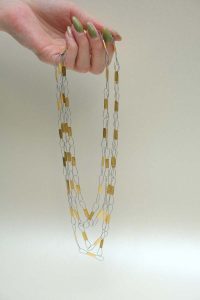 Collier Noeuds Franziska Rappold argent doré acier