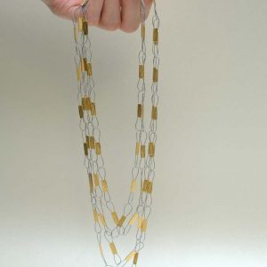 Collier Noeuds Franziska Rappold argent doré acier