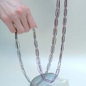 Collier rose et acier Pink Fade Emma Gregory