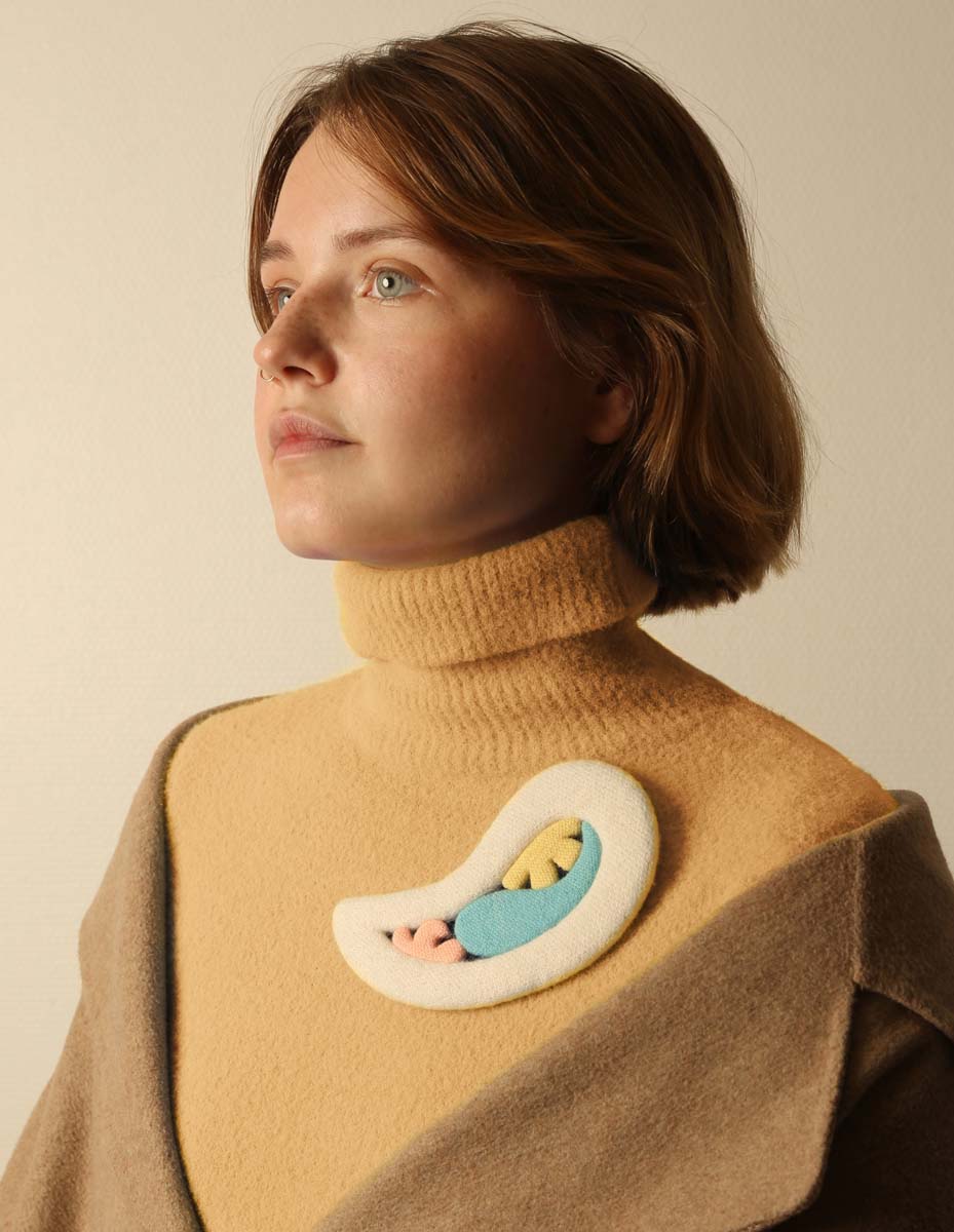 Hectare Isée, broche Paisible-Paisley, textile